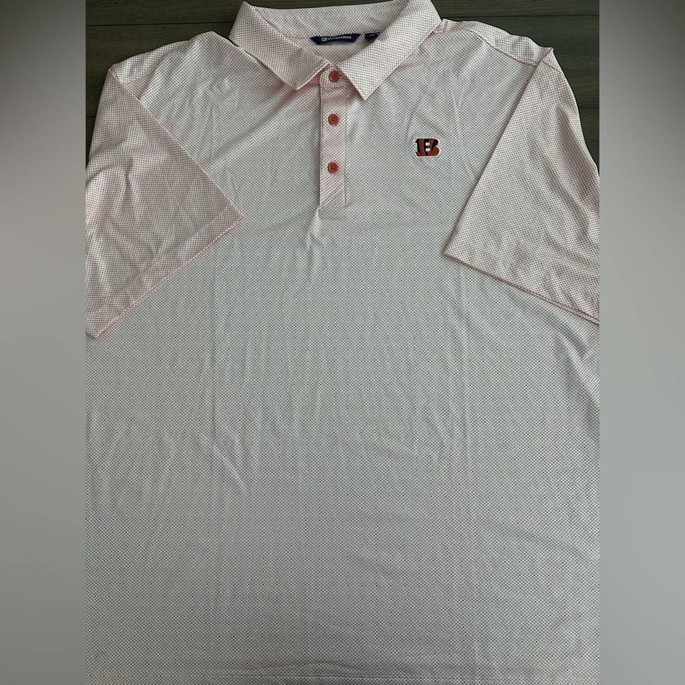 Cutter and Buck Cincinnati Bengals Short Sleeve Polo Shirt Size 4XL Gently Worn - Picture 2 of 6
